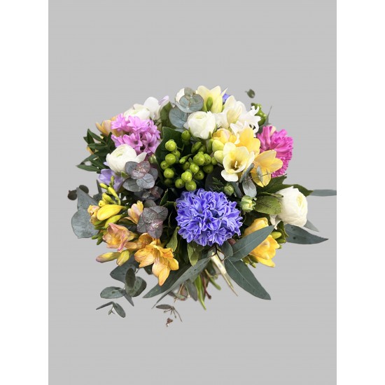 Μπουκέτο με ζουμπούλια και λουλούδια του αγρού 