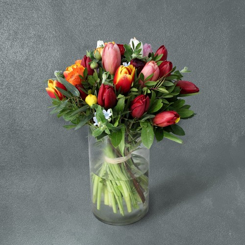 Μπουκέτο με Τουλίπες και Νεραγκούλες
