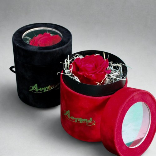 Βελούδινο κουτί με forever rose
