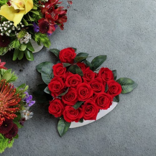 Forever roses σε κασπώ καρδιά